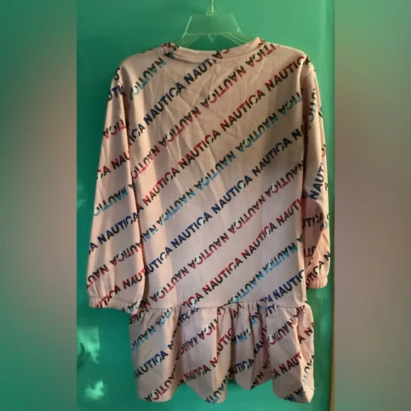 Nautica Girls A-Line Long Sleeve Fleece Dress NWT - Picture 3 of 11